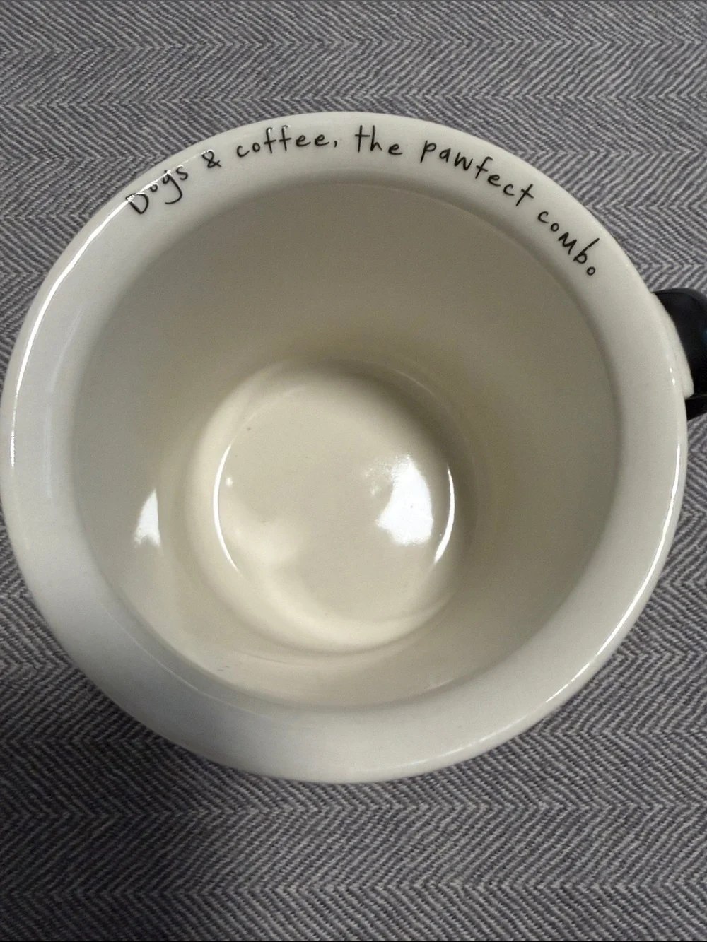 New! Corona Ceramic Dog Portrait Mug in Cream with Brown Accents